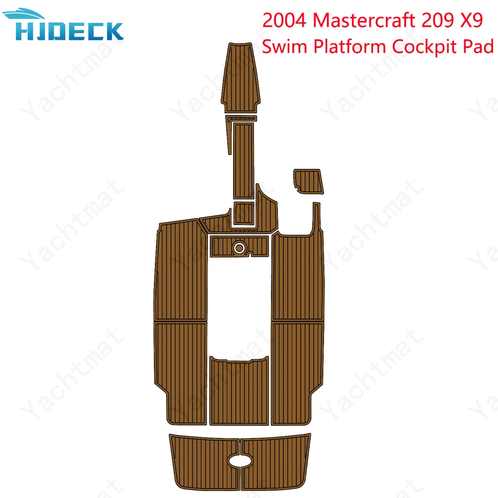 

2004 Mastercraft 209 X9 EVA Faux Teak Boat Accessories For Boat or Yacht Deck RV Garden Swimming Pool Brown Black Gray Black