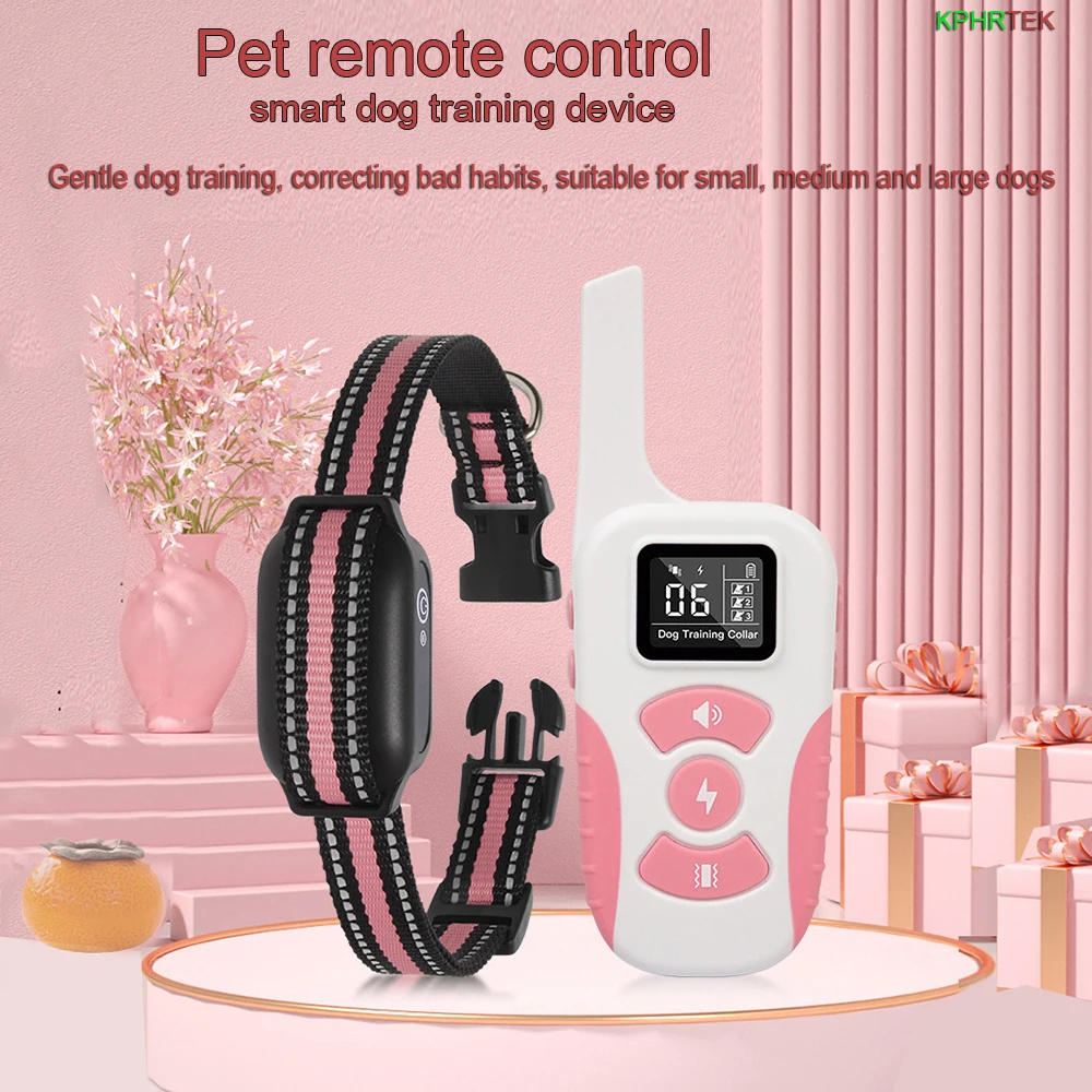 

PD519 Dog Training Collar with Remote 3300ft Rechargeable Waterproof Shock Vibration Beep