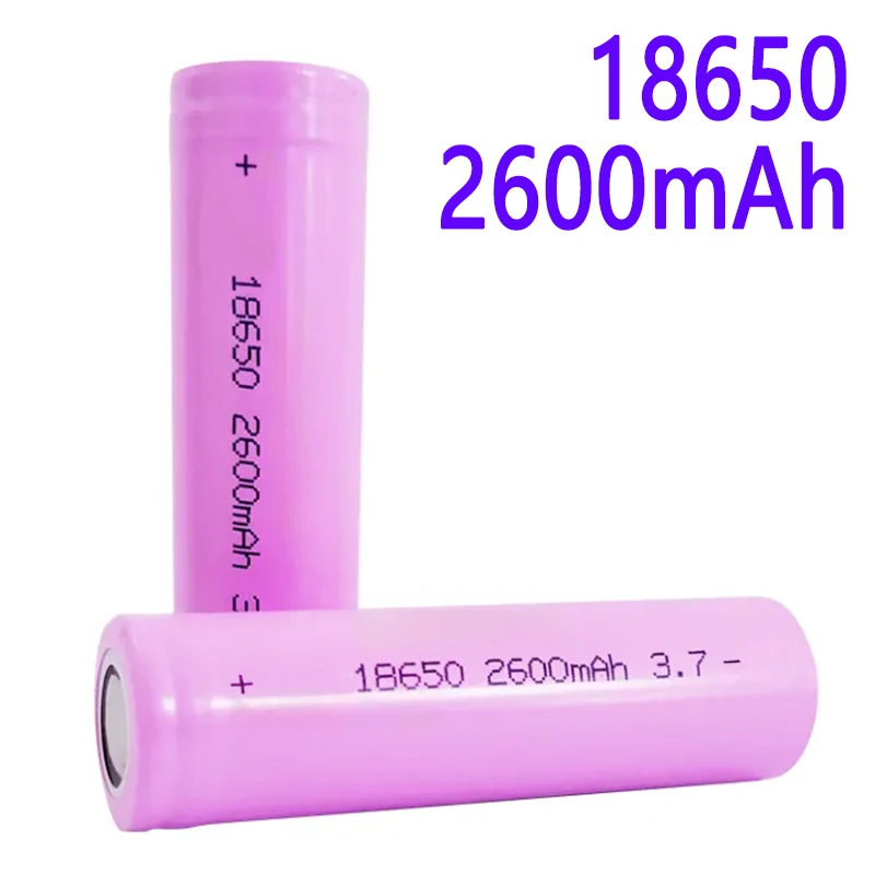 

18650 3.7V 2600mAh High Capacity Rechargeable Li-ion Battery Cylindrical Cell for Flashlights, RC Toys, Power Tools & DIY Electr