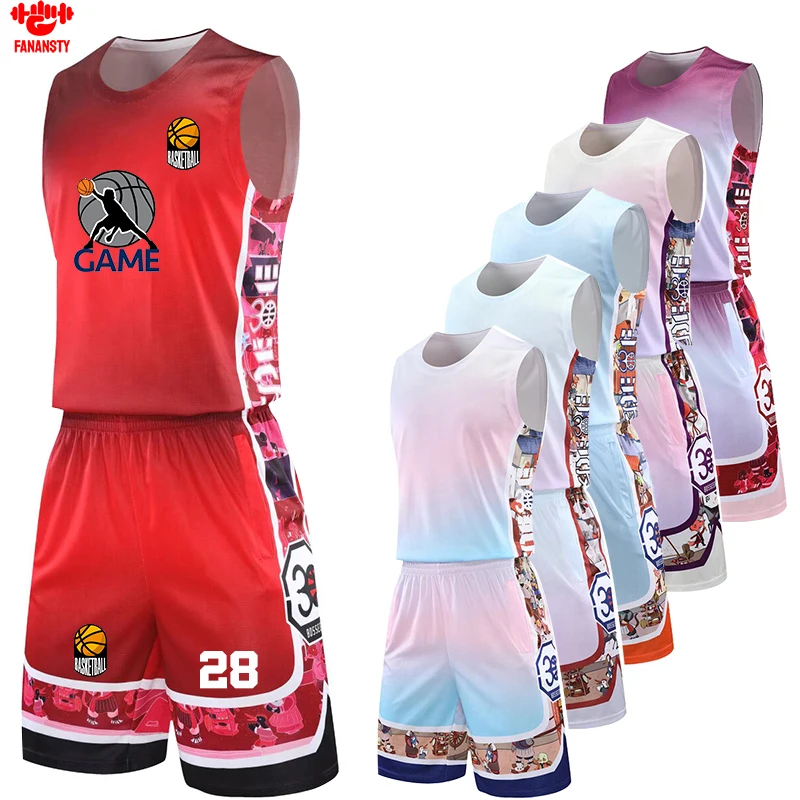 Basketball Jersey Shirt Shorts 4XS-7XL Quick Dry Clothing Uniform  For Men Women Childrens Kids Boys Girls Set DIY Custom Made