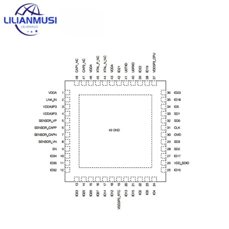 Imagem -03 - Xin-solução de Chip Integrado de Modo Duplo Esp32-pico-d4 Qfn48 Esp32 24 Ghz Wi-fi Bluetooth Chip Único Original 100 Pcs le