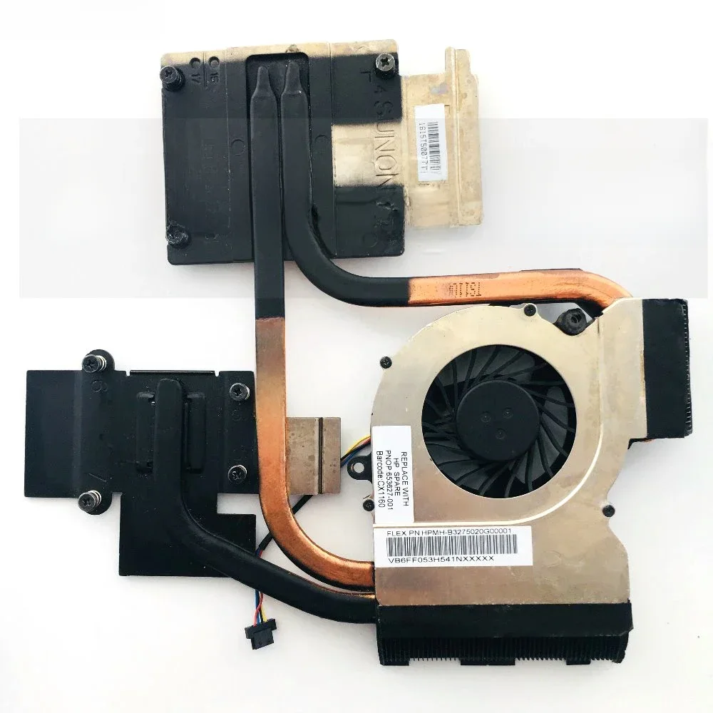 Oryginalny radiator chłodzący z wentylatorem do HP Pavilion DV6 DV7 DV6-6000 DV6-6050 DV7-6000 653627-001 665309-001 650797-001 — zdjęcie 2