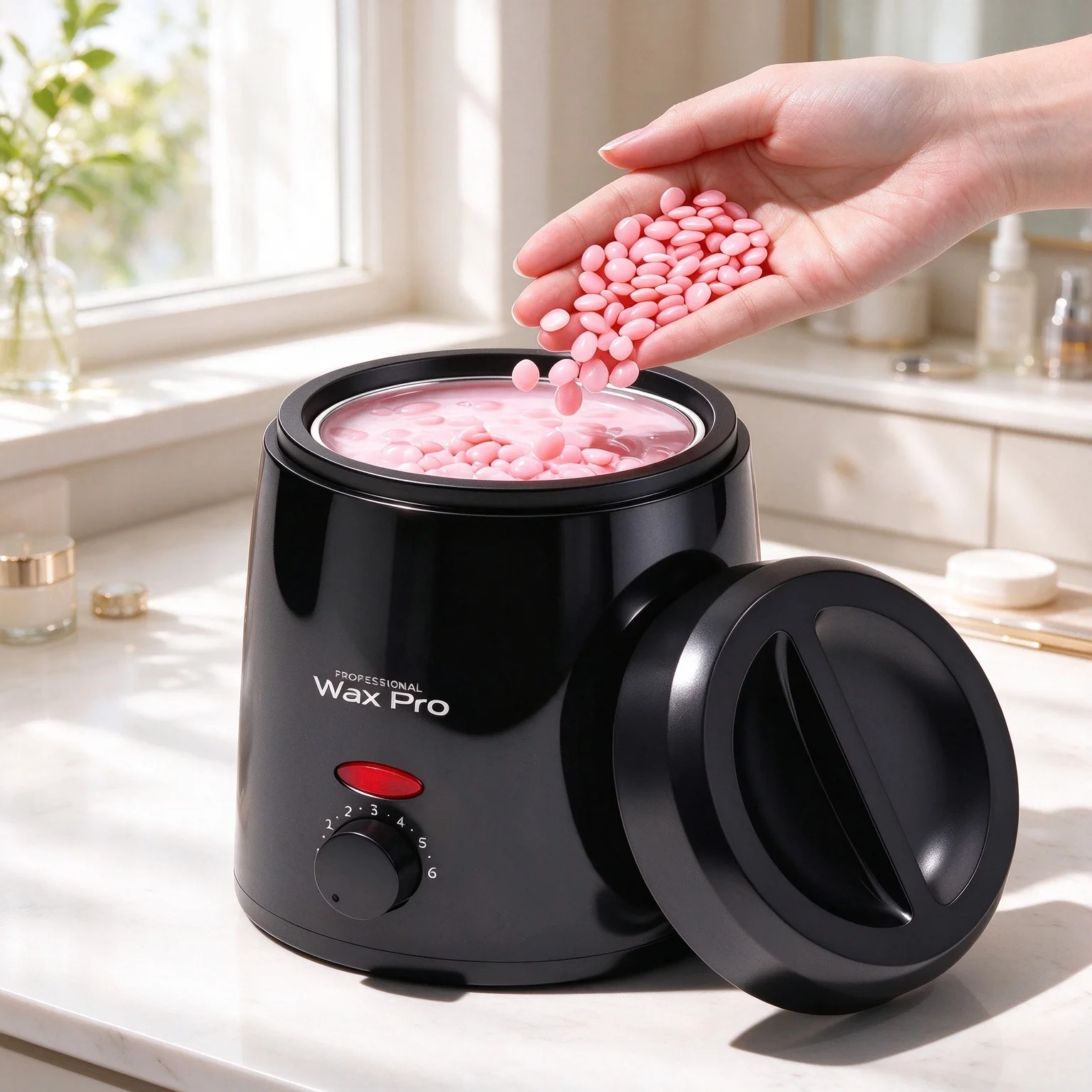 Wax Warmer - YIKOOLIN หม้ออุ่นแว็กซ์ปรับอุณหภูมิได้ เครื่องละลายแว็กซ์กำจัดขน สำหรับใช้ในบ้านและร้านเสริมสวย แว็กซ์กำจัดขนทั่วร่างกาย