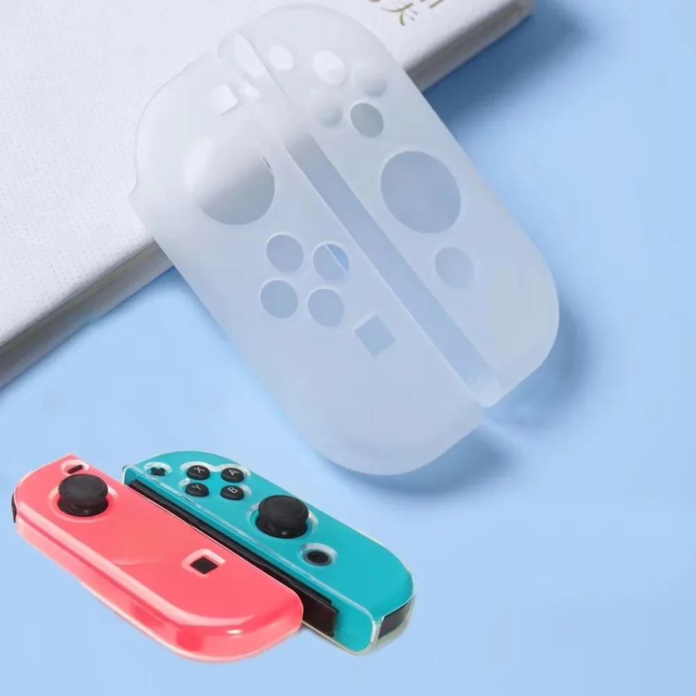 Coque de protection transparente pour Nintendo Switch 2/NS Oled Joy-Con, étui souple en TPU mat à paillettes