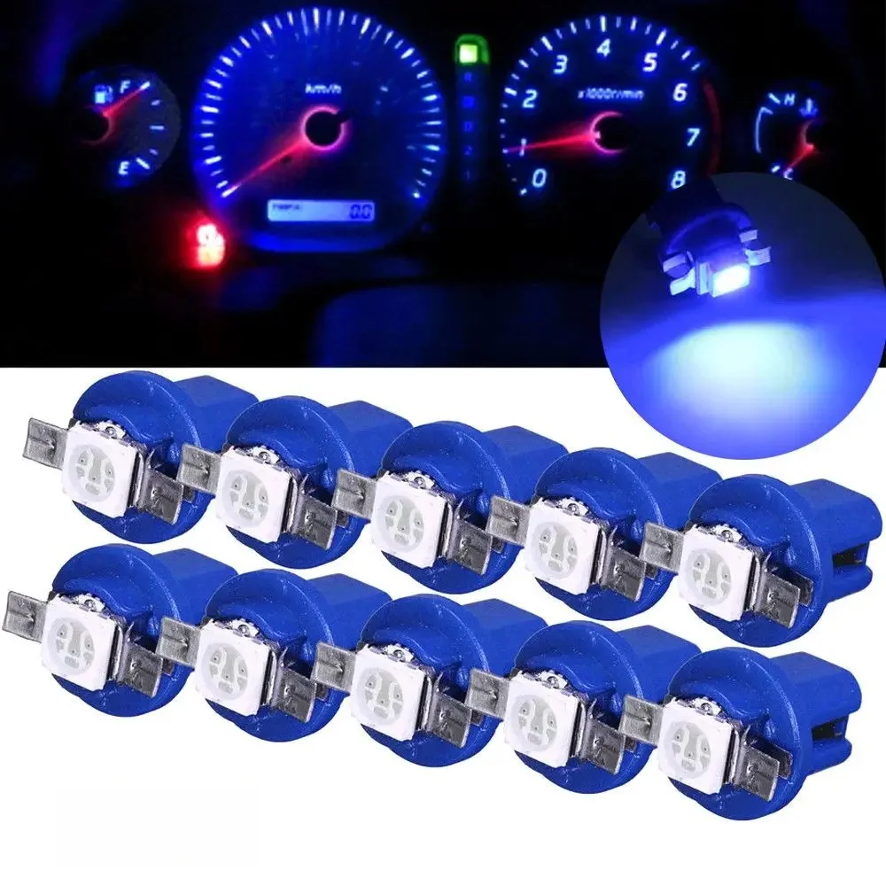 B8.5D 509T Bklift 5050 Led 1 SMD T5 Lampe de Voiture, Jauge de Vitesse, Ampoule de Tableau de Bord, Instrument de Tableau Prada, Lumière d'Nik, 10 Pièces