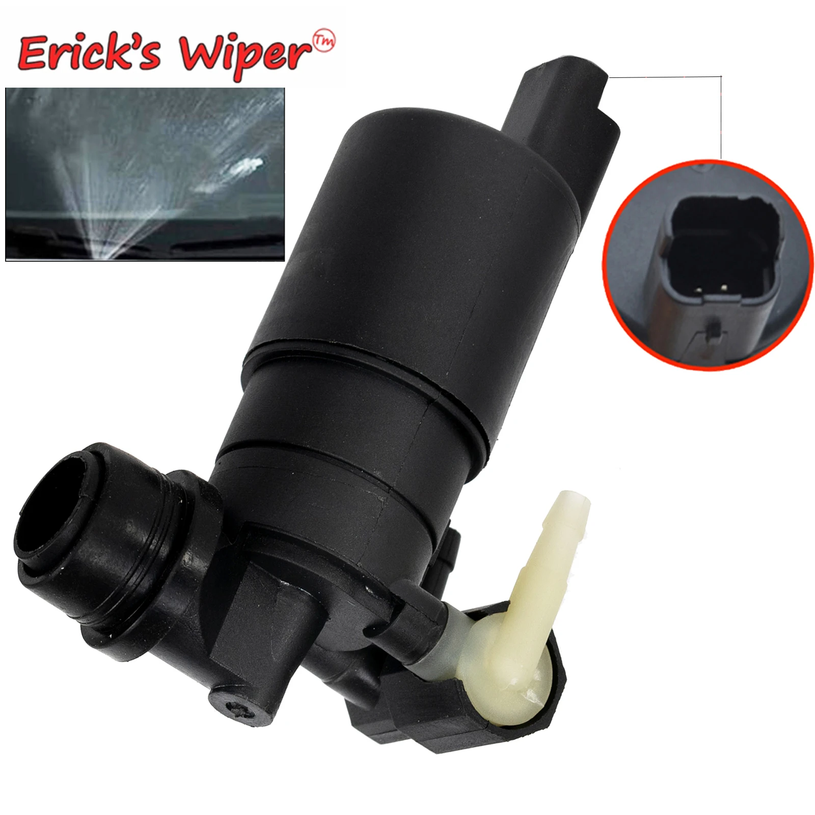 Moteur de pompe de lave-glace Erick's Wiper, essuie-glace avant et arrière avec œillet, adapté pour KIT 307 SW Estate URA de retour toute l'année