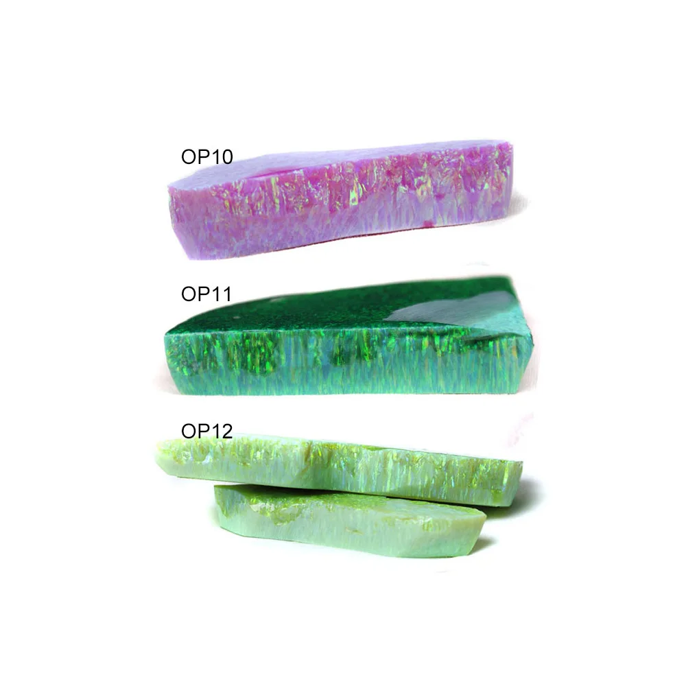 Synthetic Opal Faceting Rough Lab Created Block Fire Opal Raw Stone for Gem Cutting - Various Sizes - Wholesale Price view 5