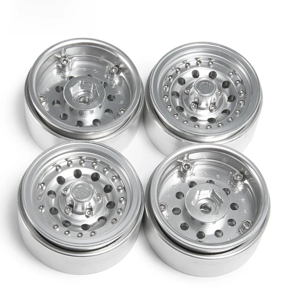Axspeed 1.9 Inch Lichtmetalen Beadlock Velgen Hubs Voor Axiale SCX10 90046 TRX4 D90 1/10 Rc Crawler Auto Wielen Spare onderdelen - afbeelding 2
