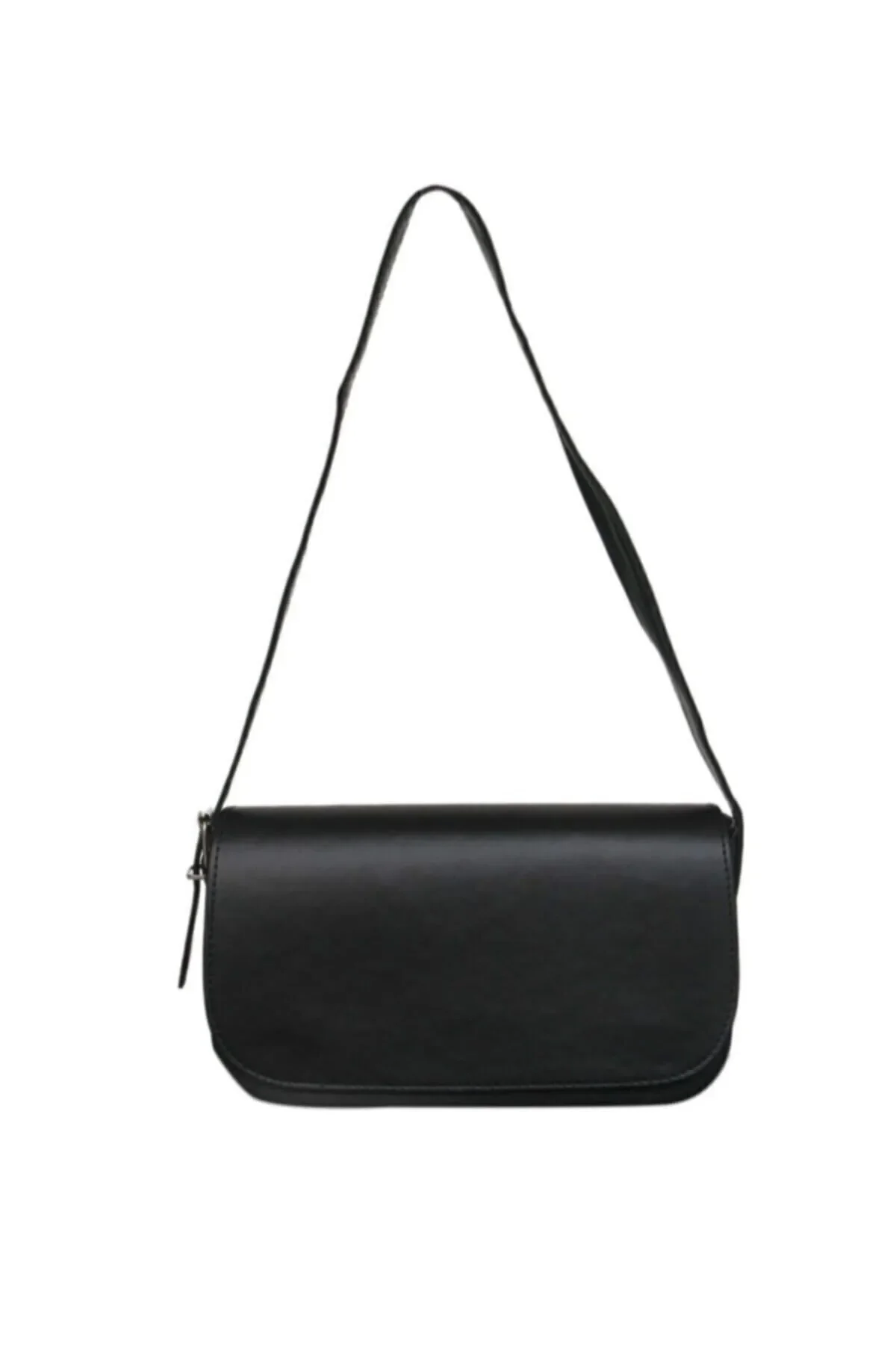 

Women's Black Covered Baguette Bag Vicky Model