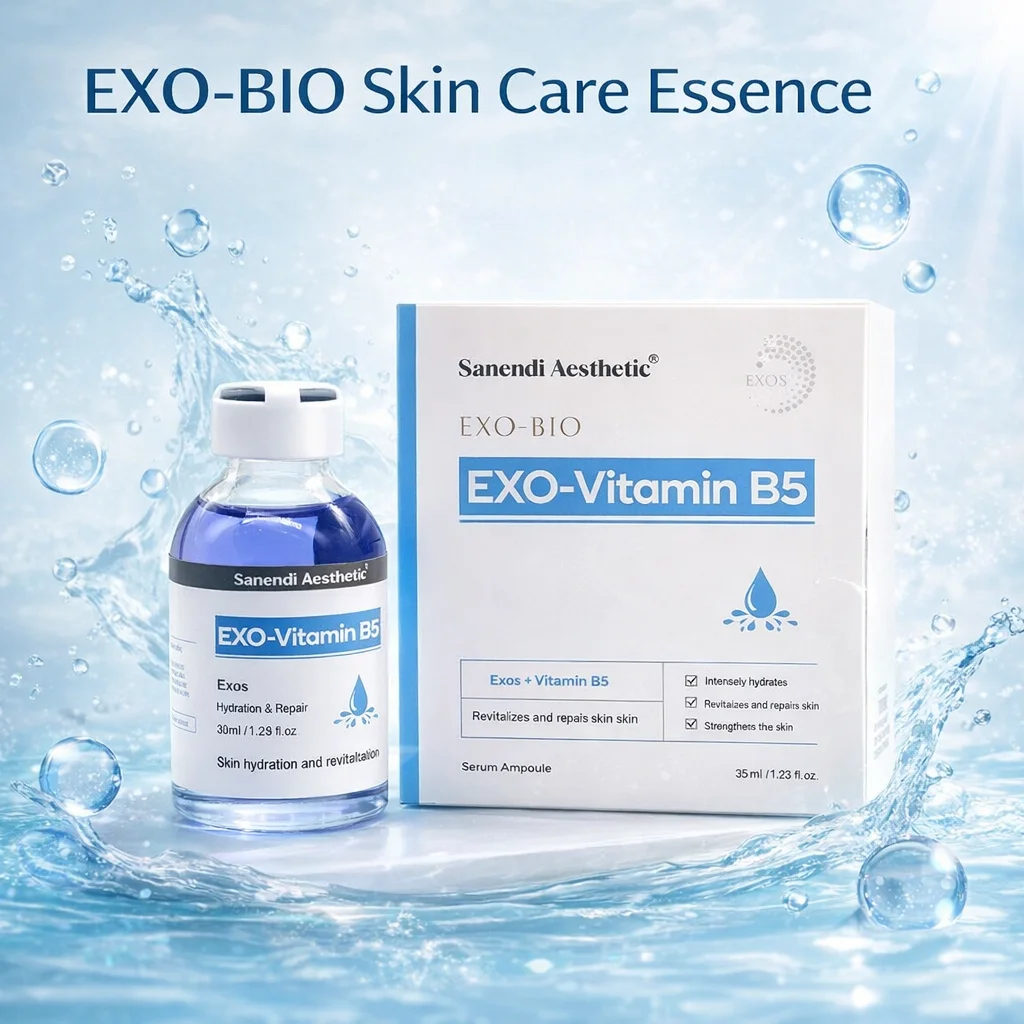 סרום טיפוח פנים Sanendi EXO-BIO PDRN ויטמין B5 תמצית להחלקה והזנה, תכשיר טיפוח עור קוריאני, פתרון נוזלי זוהר