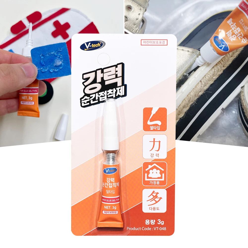 VT-048 V-TECH strong instantaneous glue gel type 3g adhesive high viscosity