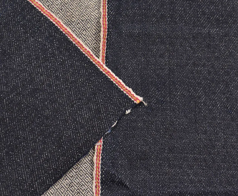 13.7oz Diamond Twill Raw Selvedge Denim Fabric Manufacturers Jacquard Self Edge Denim Jeans Cloth By The Yard Wholesale W281321