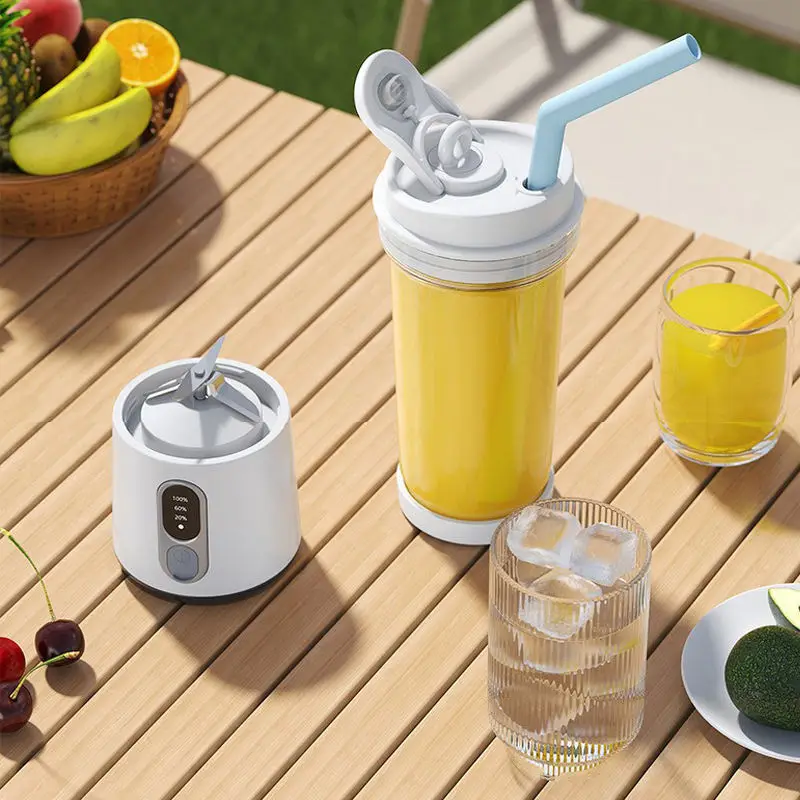 New 300W Powerful Electric Juicer 4000mAh Dual-use Juice Cup Home Outdoor Fresh Fruit Smoothies Blender BPA-Free Portable Cup