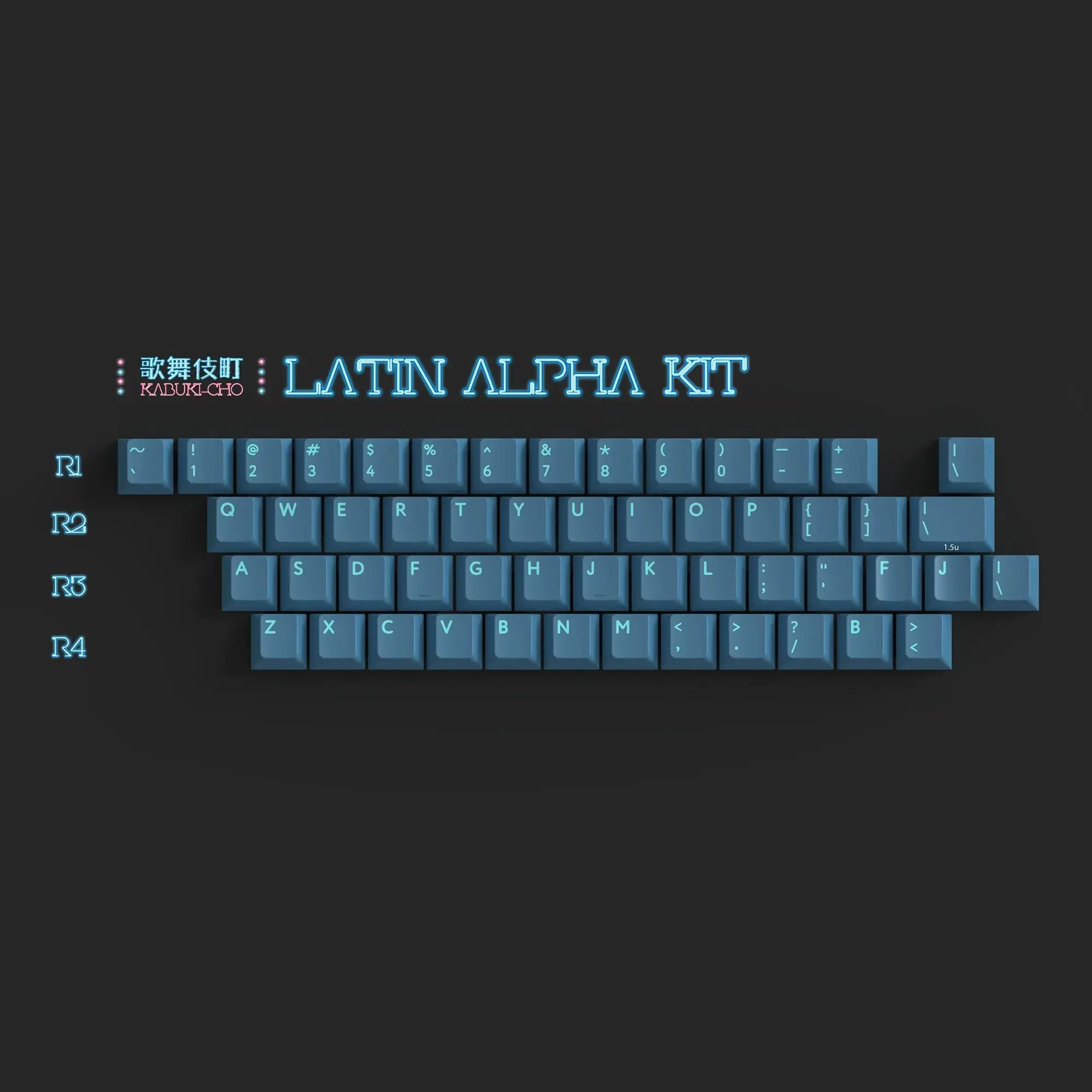 [Child Kits] PBTfans Kabuki-Cho Numpad/Icon Numpad/Spacebar/40s/International/Alphas kits Cherry Profile MX-style