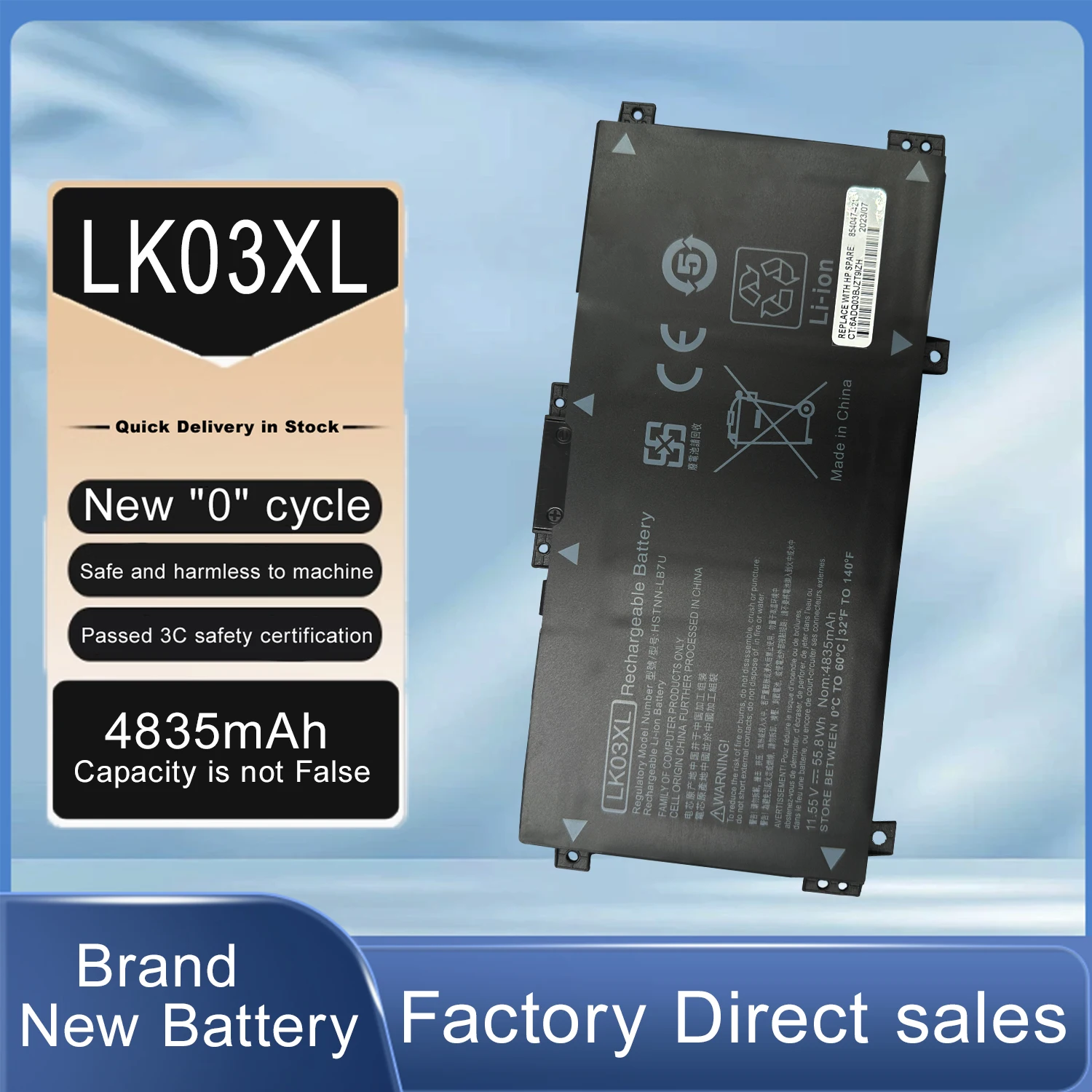 DXT New LK03XL Battery For hp Envy x360 17m-ae0xx 17-bw 17m-ae111dx 15m-bp1xx TPN-W127 W128 W129 W132 HSTNN-LB7U 916368-421