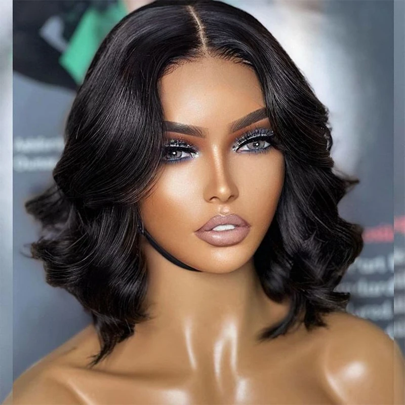 Short Bob Wigs Double Drawn Glueless Vietnamese Wig Body Wave Human Hair Lace Front Raw Indian Pre Cut  13x4 Hd Lace Bob Wigs