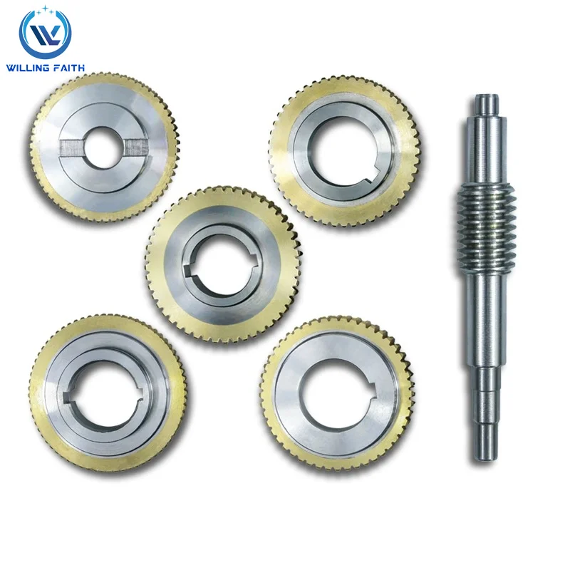 Worm screw worm gear custom reducer turbine worm tin bronze turbine machine gear custom steel worm custom