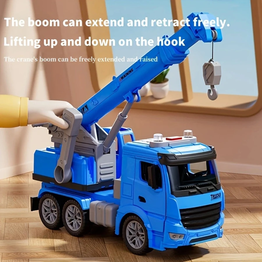 Toys for 3 year old boys and girls kids, construction toy crane truck lights and sounds.