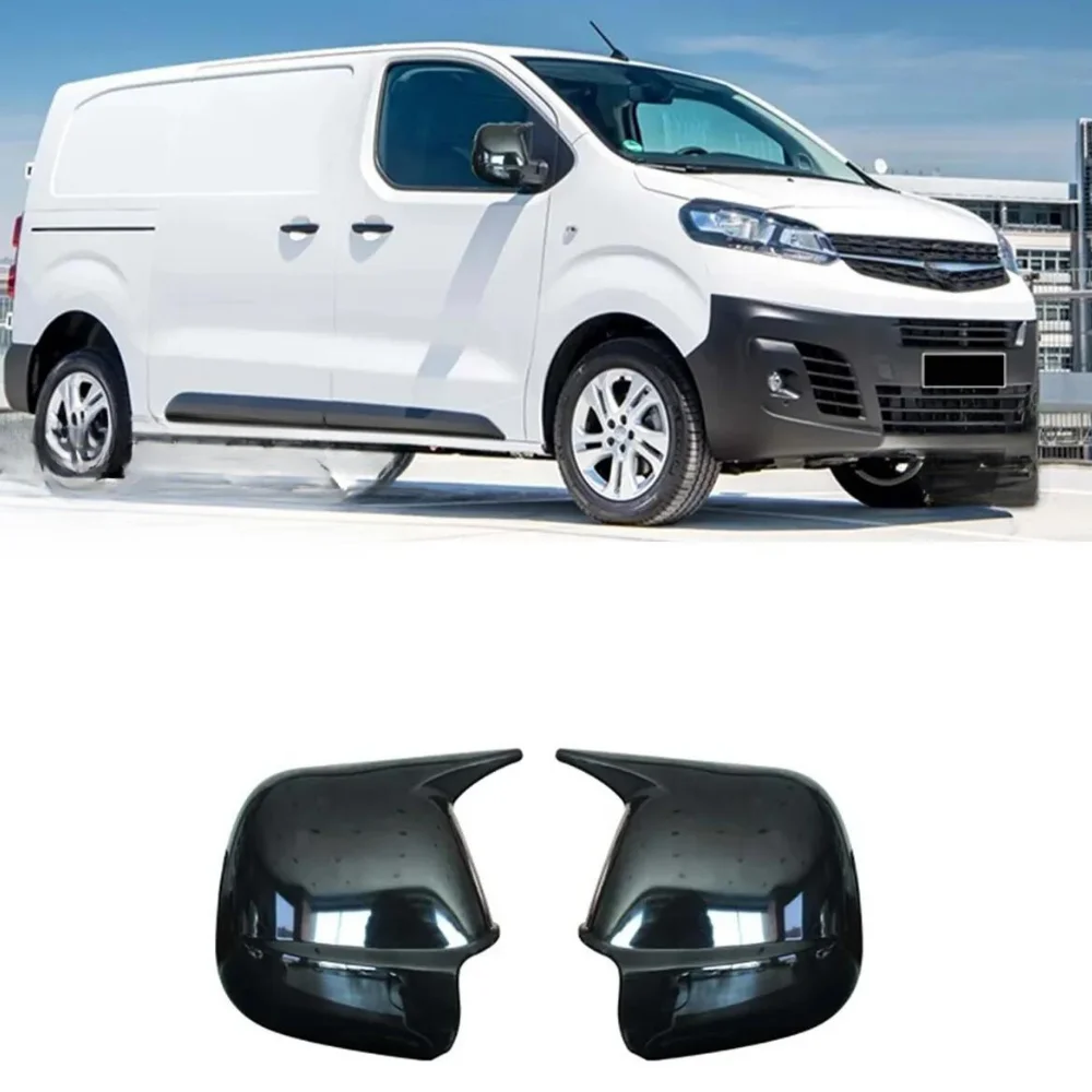 For Opel Vivaro 2021 - 2024 Bat Style Mirror Cover Car Accessories Rearview Mirror Cover 2 Pieces Cover Tuning Parts