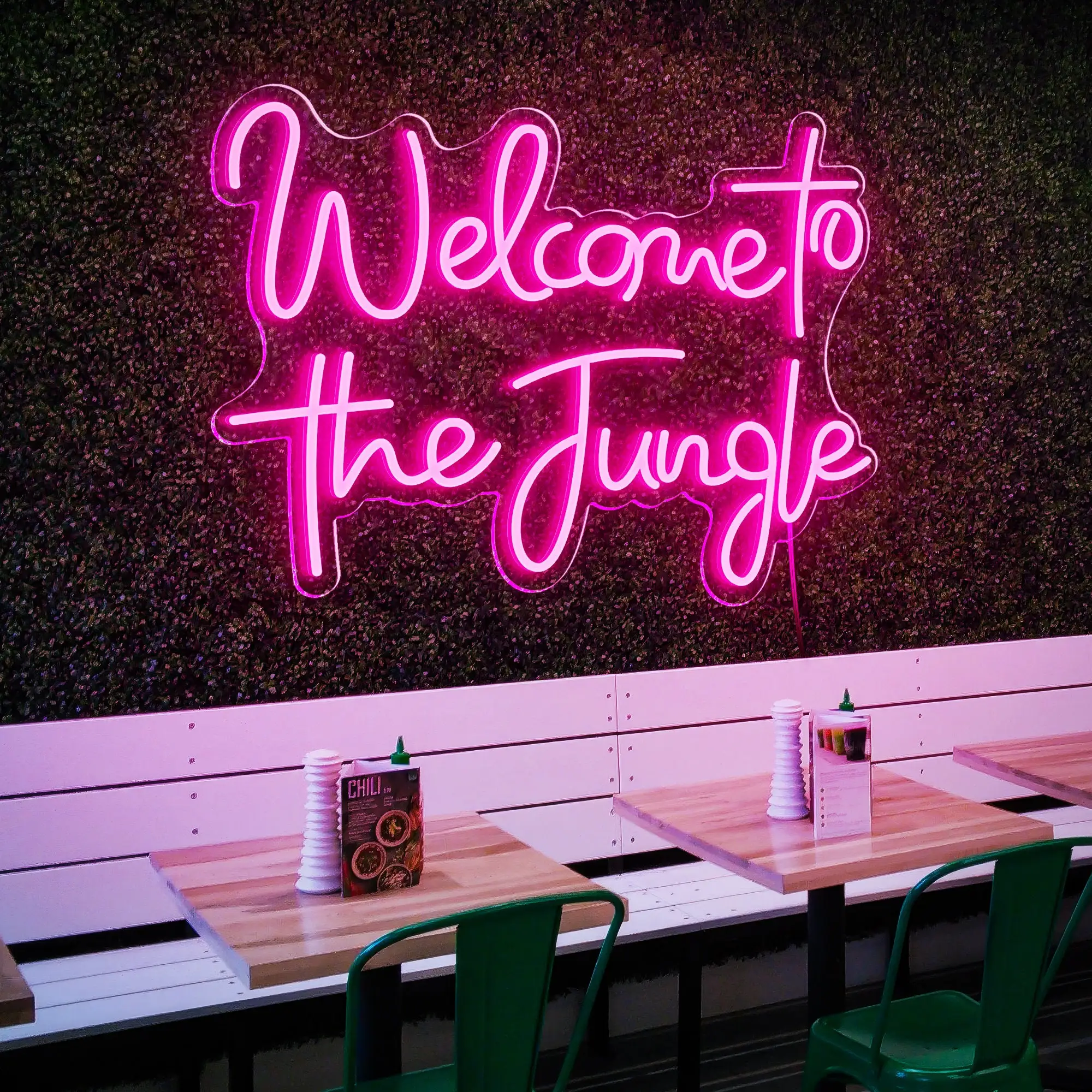 

Welcome To The Jungle Led Sign Shop Jungle Neon Signs Wall Neon Art Led Neon Sign