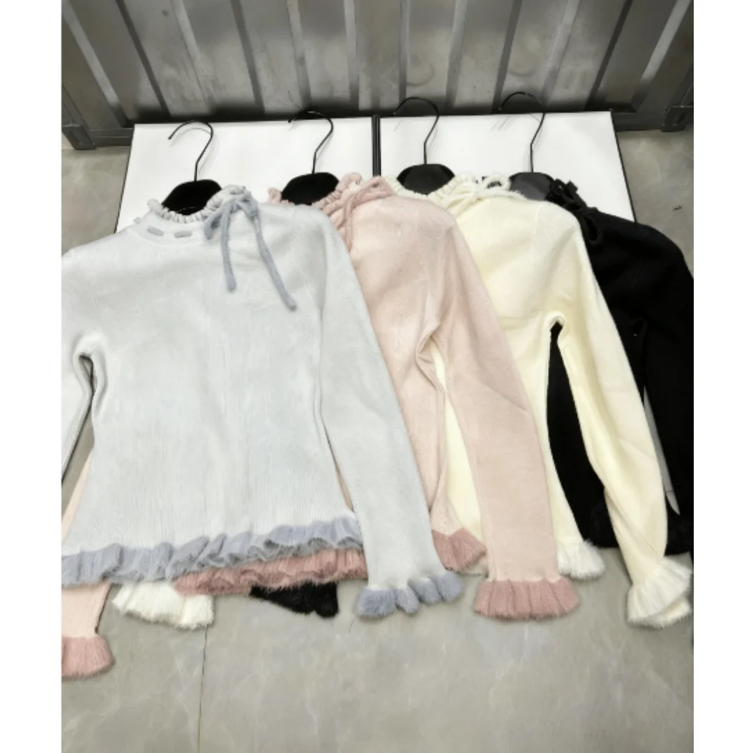 

Новая зима 2025: женская теплая и модная плюшевая рубашка с длинными рукавами на шнурке