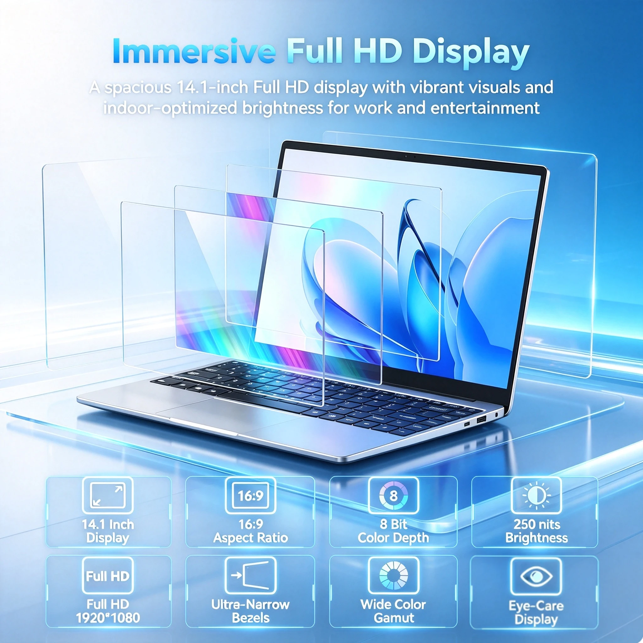 Computadora Portátil Profesional de 14.1' con Windows 11, Intel I3 6100U/N5095, 16GB de RAM, 1TB/2TB SSD, Laptop para Estudio, Notebook, PC Gamer