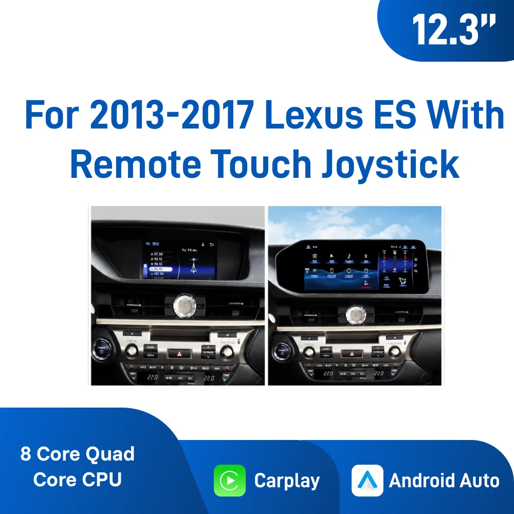 For Lexus ES 2013-2017 With Remote Touch Joystick 12.3 Inch Android Car Navigation , Plug and Play, Auto Smart Multimedia Player