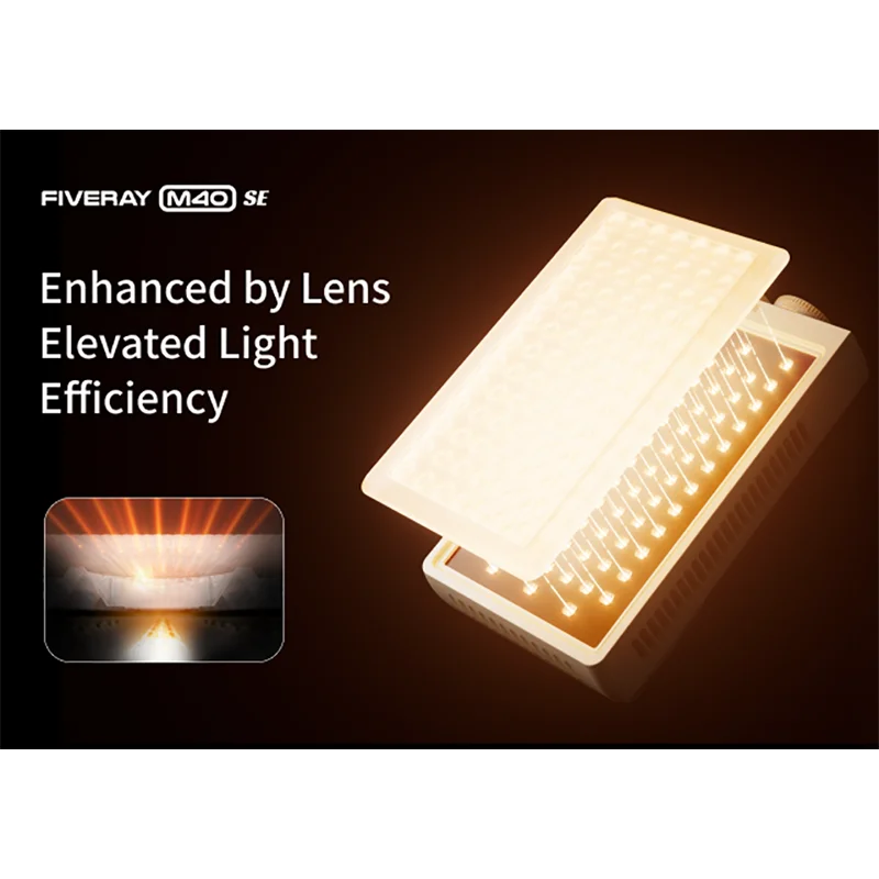 ZHIYUN FIVERAY M40 SE 40W High-Power Pocket Light 2700K-8500K CRI 95 TLCI 97+ 2600mAh Photography Lighting for YouTube TikTok