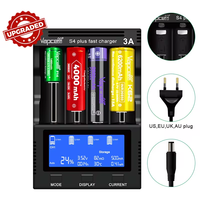 New! Vapcell S4 plus V3.0 Fast Smart Battery Charger 4 slot For 18650 21700 32700 26650 Rechargeable Batteries
