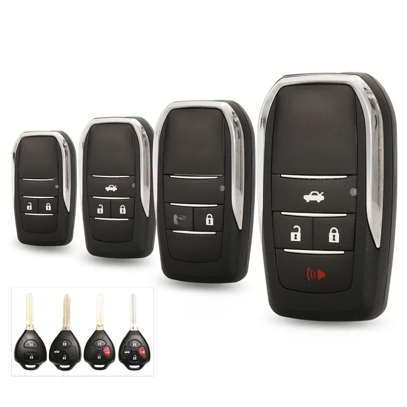 jingyuqin Upgrade 2/3/4 Button Flip Key Case dla Toyota Reiz Camry Rav4 Yaris Corolla 4Runner Avlon Składana obudowa zdalnego kluczyka samochodowego — zdjęcie 2