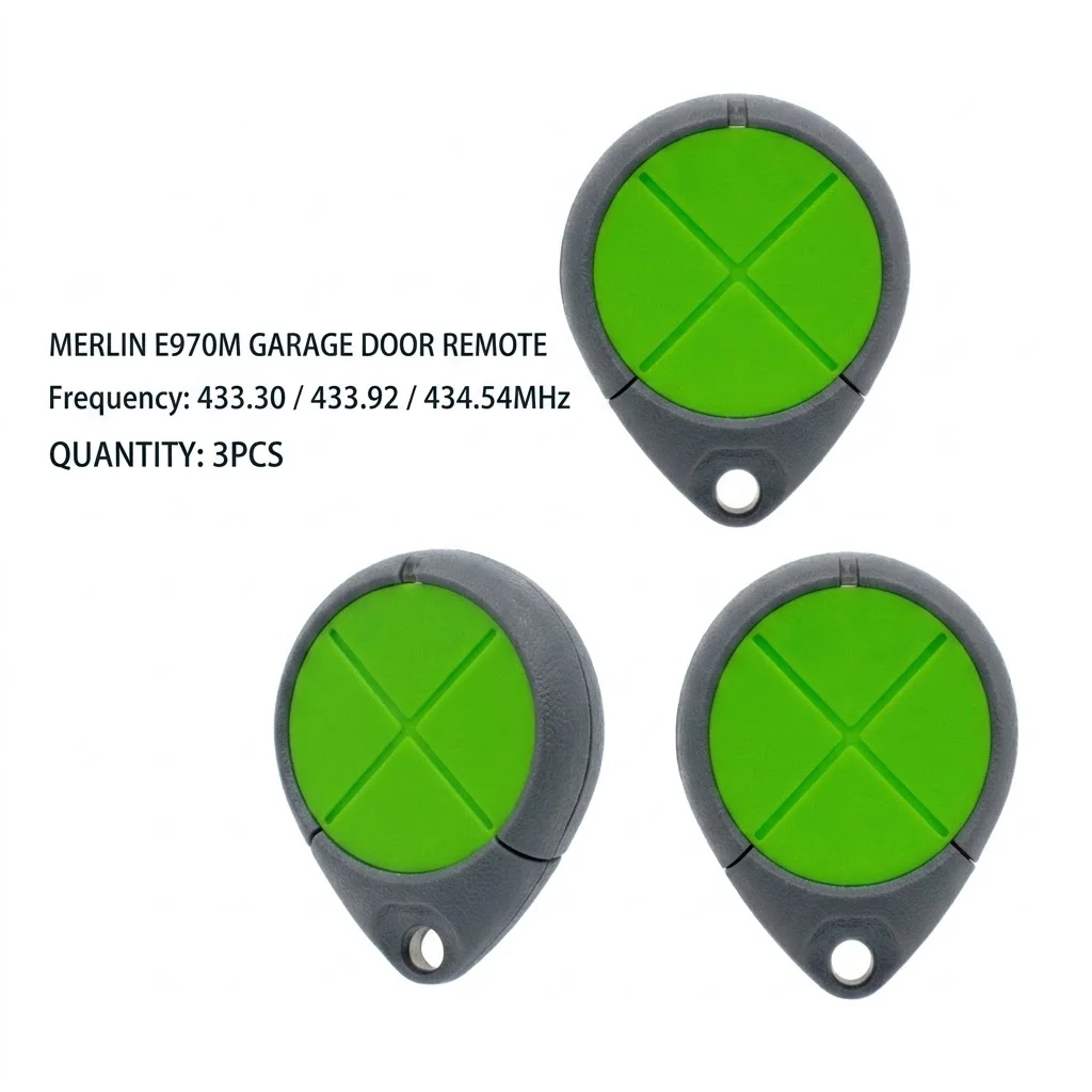 1-10 unidades Merlin E970M Controle Remoto para Porta de Garagem E945 E950 4 Botões Segurança+ 2.0 Operador de Portão de Enrolar com Código Rolante