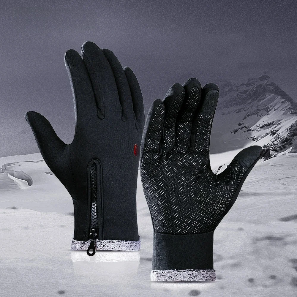 AliExpress Kyncilor Cold Winter Hiking Bicycle Gloves ciclismo Thicker Anti Slip Fleece Wind stop Touch Screen Warm Cycling Gloves