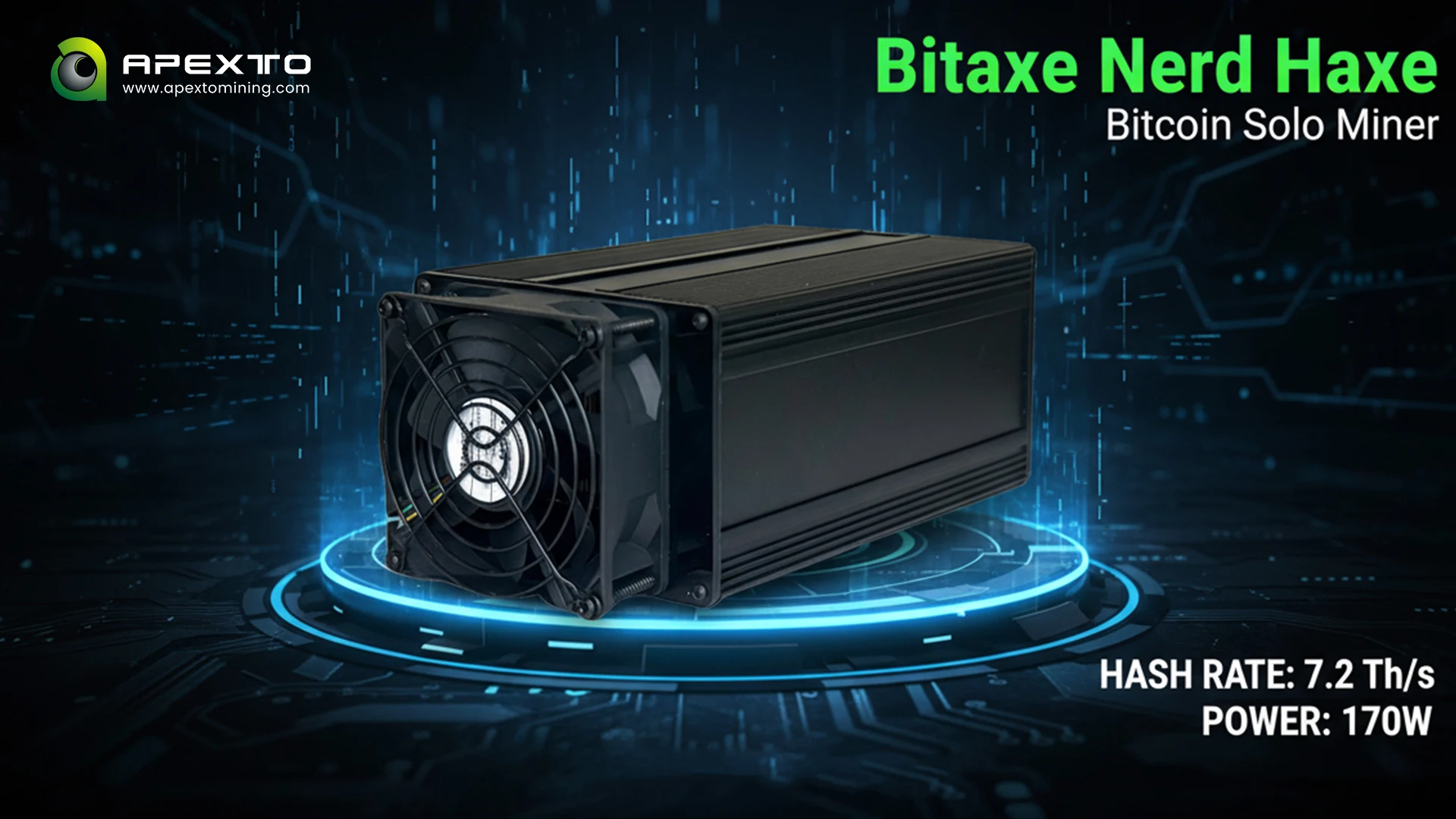 

Easy Install Home Miner Bitaxe Nerd Haxe 7.2Th/s 170W Bitcoin Solo Mine Silent Home Crypto Mining Machine Lottery Nerdhaxe