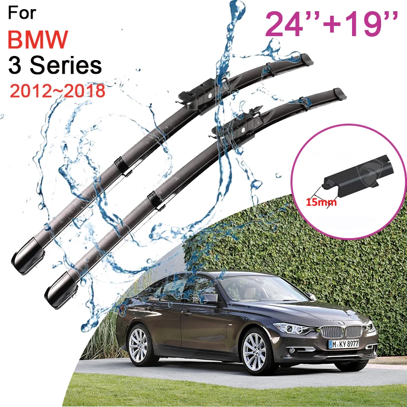 

for BMW 3 Series F30 F31 F34 F35 2012~2018 2013 Car Front Windshield Windscreen Wiper Blades Rubber Wipers Accessories Stickers