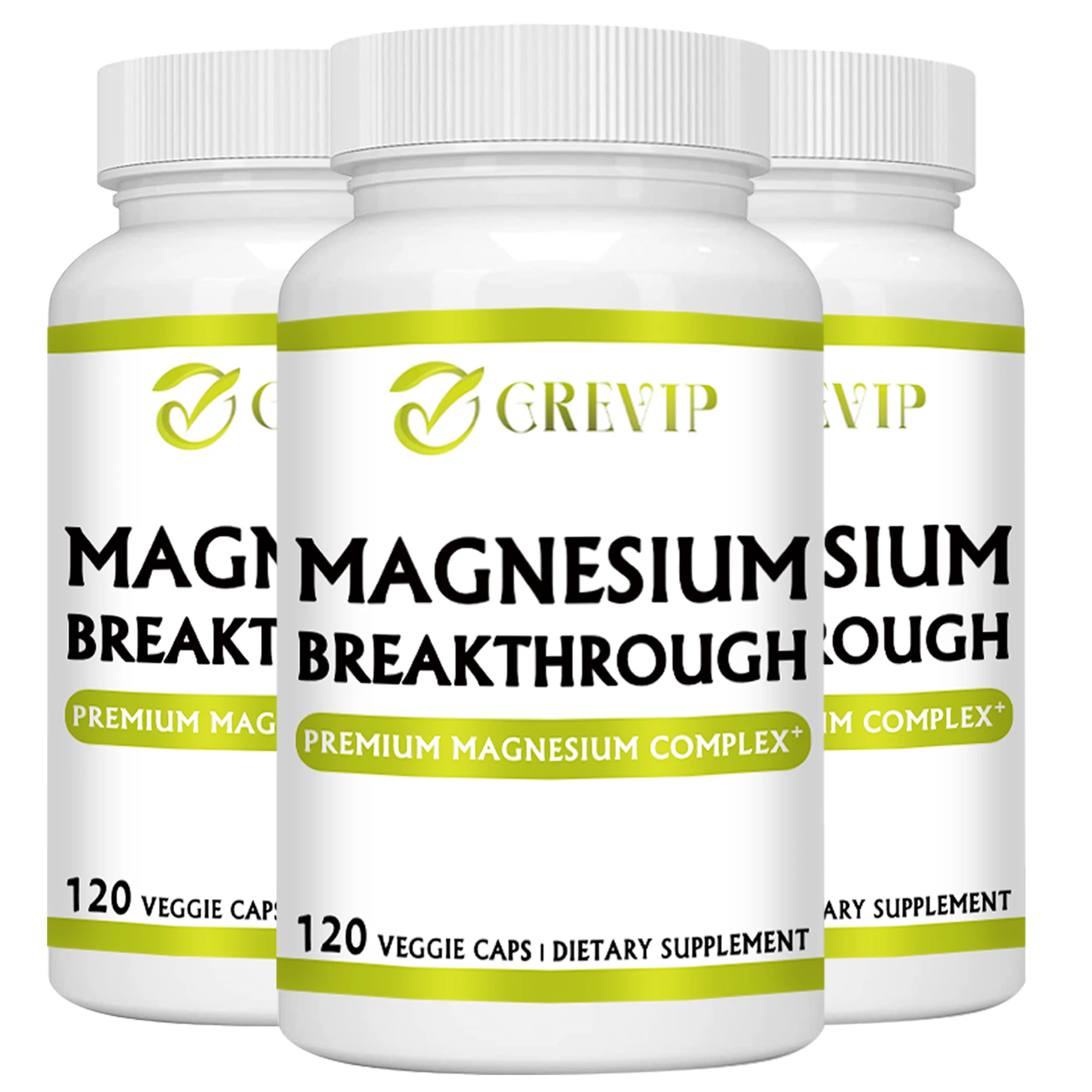 Magnesium Breakthrough Supplement - Supports Muscle, Joint Health, Natural Sleep and Brain Health - 120 Capsules