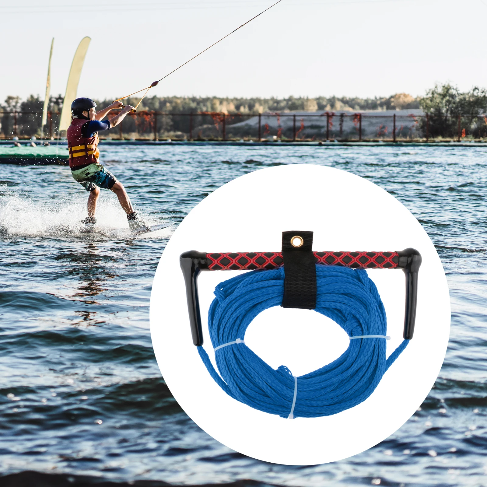 ويك بورد حبل التزلج على الماء خط القطر Wakeboard تصفح حبل التزلج على الماء حبل للسحب مريح تجتاح الرياضات المائية متعددة الوظائف #2