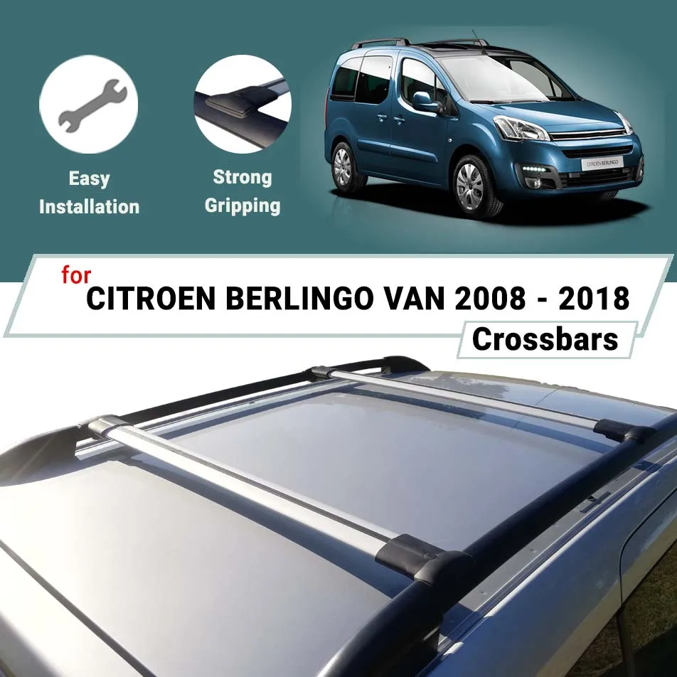 BARS FOR CITROEN BERLINGO 2008 - 2018 ALUMINUM ALLOY CROSS BAR CAR ROOF RACK LUGGAGE CARRIER CROSSBAR