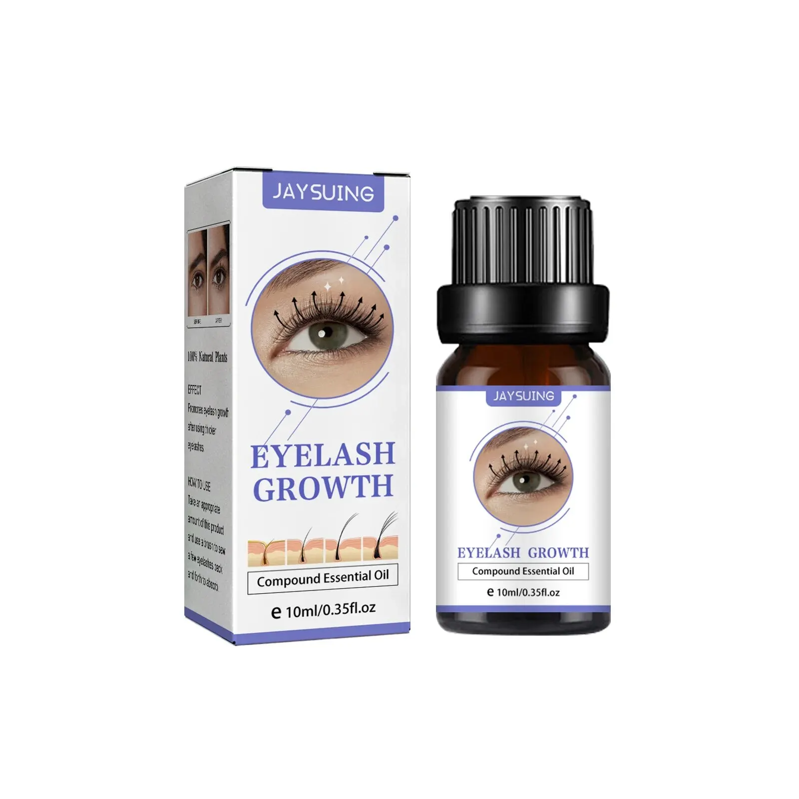 Aceite esencial para el crecimiento de pestañas, líquido nutritivo para Realce efectivo, levantamiento de pestañas gruesas, potenciador más largo, suero para el crecimiento de cejas, 10ml