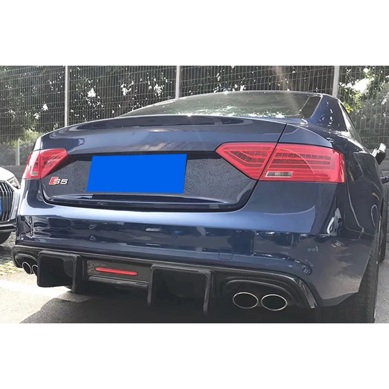 Carbon Fiber Rear Bumper Lip Diffuser for Audi A5 S5 2012-2016 FRP Car Rear Bumper Diffuser Rear Side Splitter Spoiler Lip