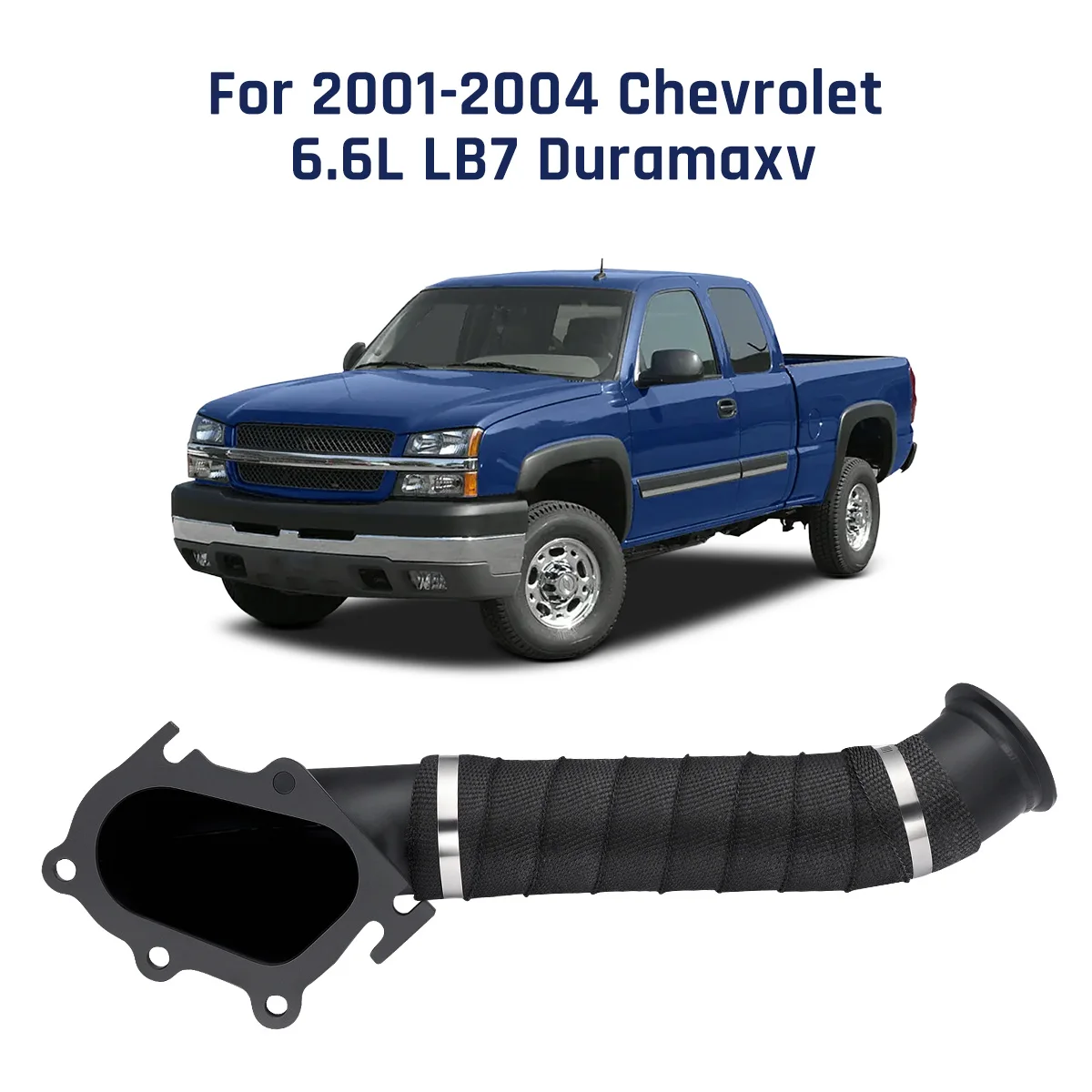 3 inch Turbo Outlet Downpipe Exhaust for 2001-2004 GMC Chevrolet 6.6L Duramax LB7