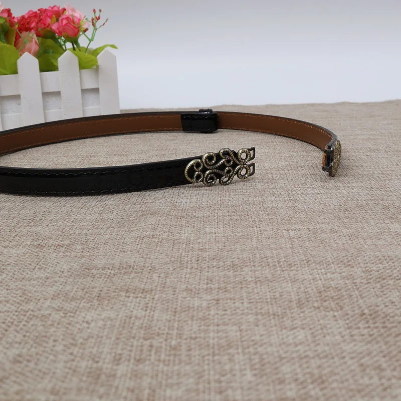 Ceinture de taille en cuir fin pour femme, jean skinny, robe en jean, réglable, rétro, vintage, noir, rouge, femme, mode