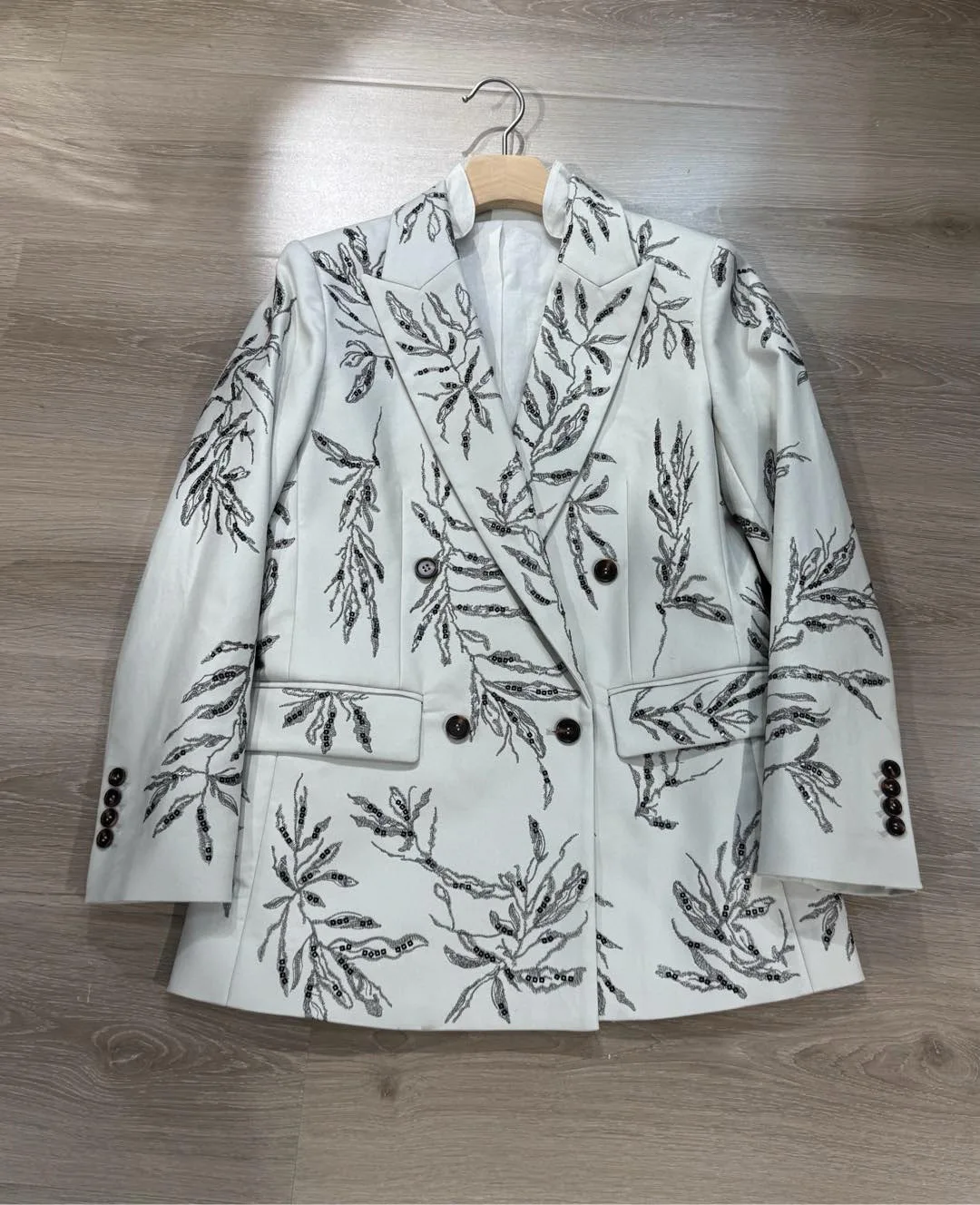 Spring summer exquisite quality women's blazer with floral print