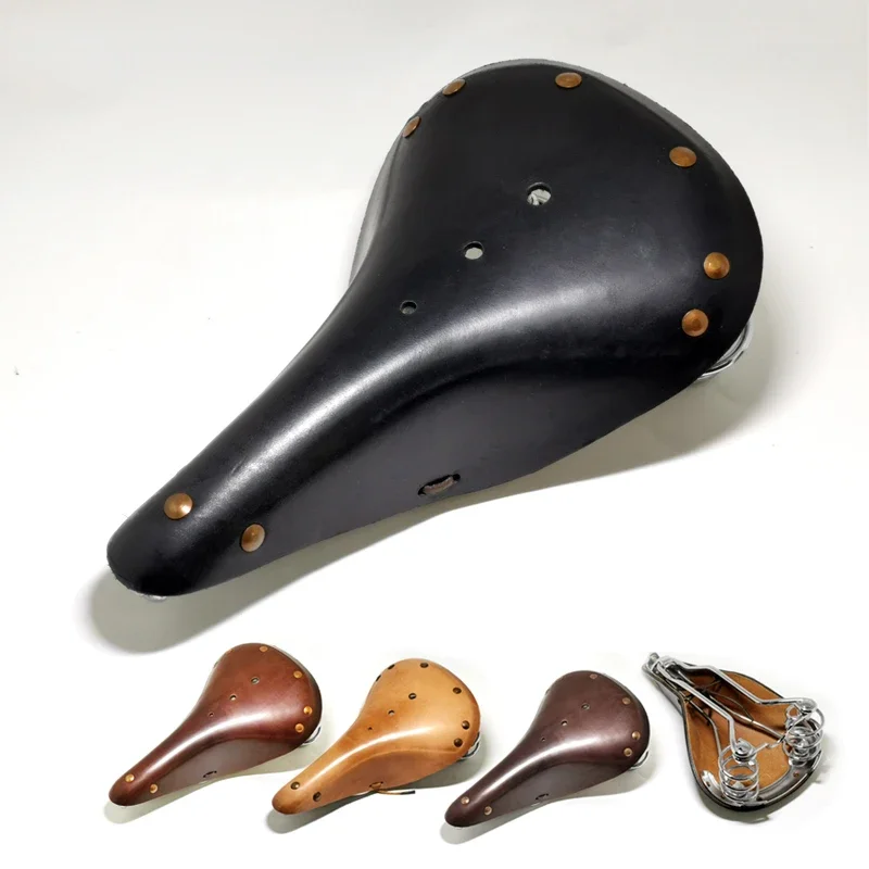 AliExpress G98 Retro Vintage Bicycle Saddle Pure Cowhide Handmade Sport Cycling Bike Seat Various Styles Are