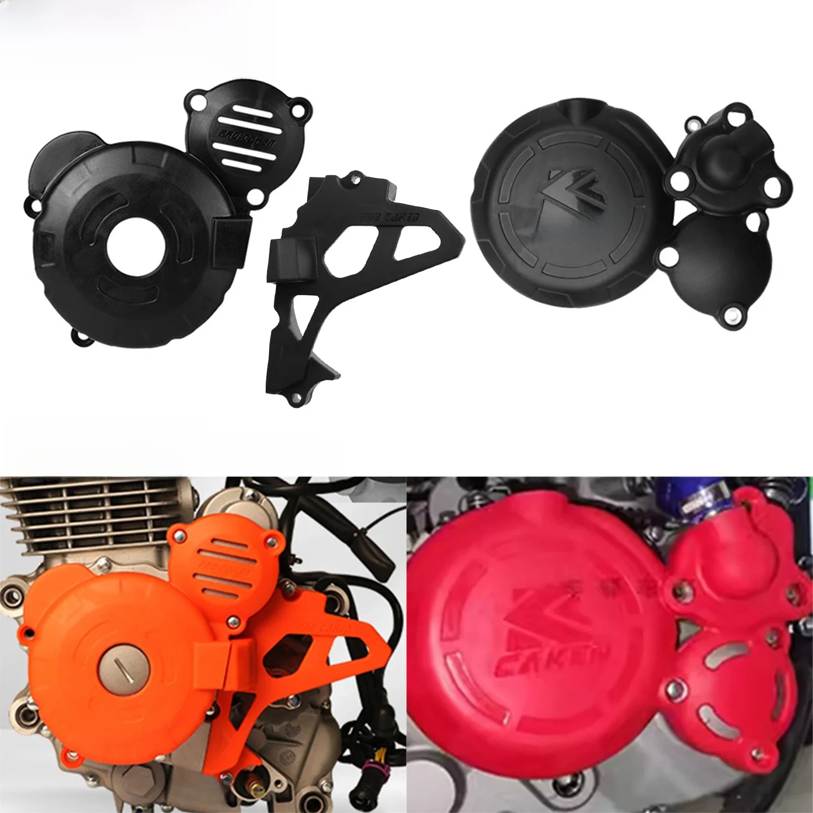 Couvercle d'allumage de carter de pignon de conducteur d'embrayage de protection de moteur magnétique de moto pour ZONGSHEN CBS300 HJMOTO KEWS ZUMA AJ1