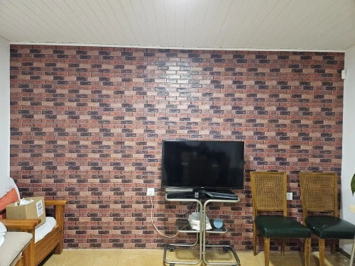 10/20pcs 3D Faux Brick Peel and Stick Wall Panels, Waterproof PVC Wall Stickers, Easy to Install, Home Wall Decor photo review