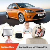 For Ford Focus MK2 2005~2016 2006 2007 Car Rear Seat Mirror Baby Child Seat Safety MirrorAdjustable Wide Monitor Square Safety