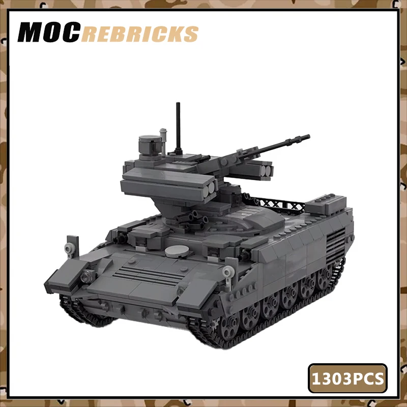 MOC Building Block Military Weapons Bmpt-72 Terminator 2 Tank Fire Support Vehicle Bricks Model DIY Puzzle Boy Toy Birthday Gift