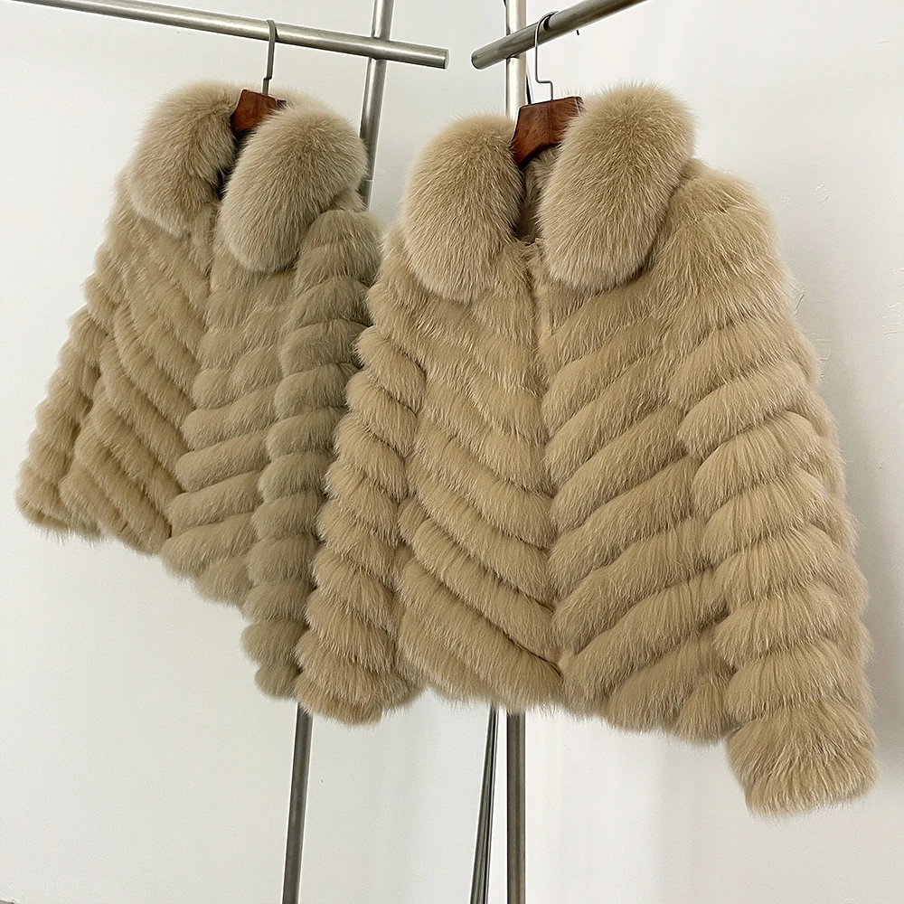 OFTBUY-abrigo largo de piel para mujer, ropa de invierno, chaqueta de piel de zorro de otoño, abrigo de piel auténtica cálido a la moda, ropa de calle de manga larga para mujer
