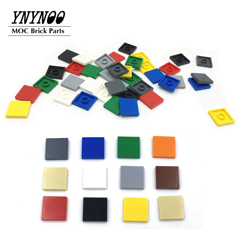 

200Pcs/lot MOC Brick Flat Tile 2x2 with Groove Building Blocks Parts Compatible with 3068 DIY Educational Creative Toys gifts