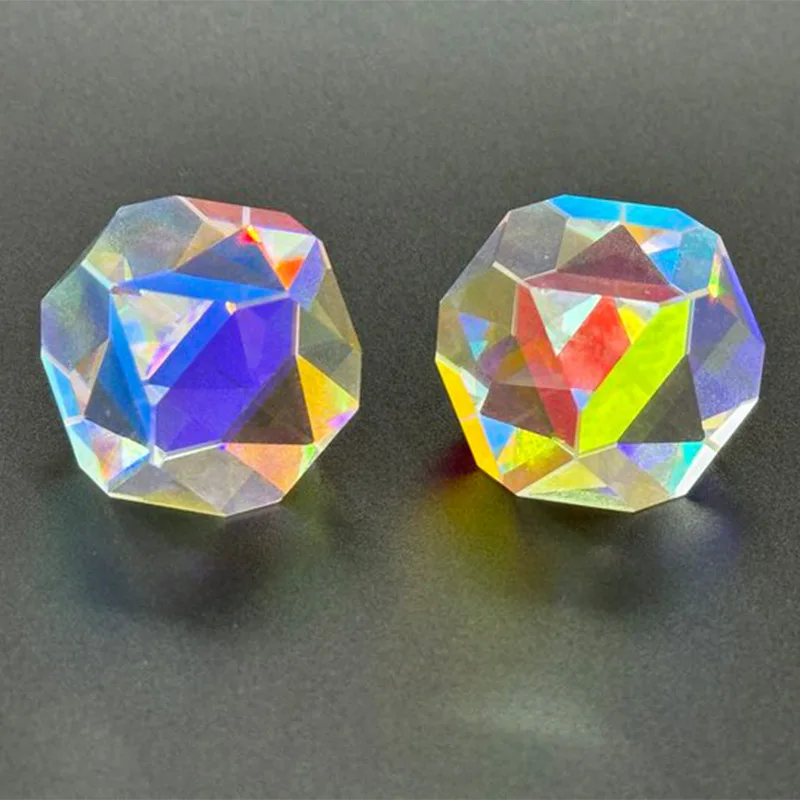 Prisma dicroico Sun Catcher Prisma in vetro sfaccettato Prisma ottico colorato per artigianato artistico e regali decorativi